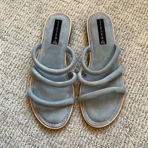 NWT Steven By Steve Madden strappy suede baby blue sandals